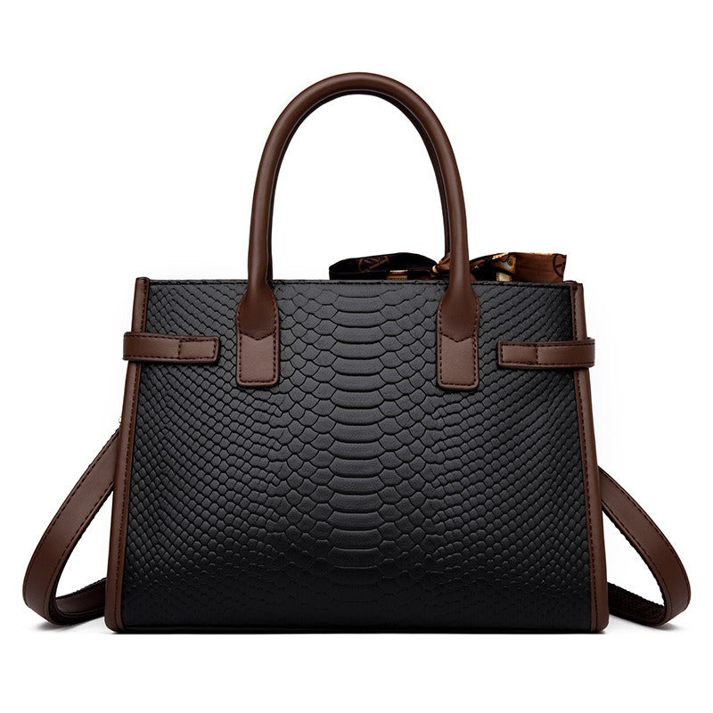 Snakeskin patterned stylish bag