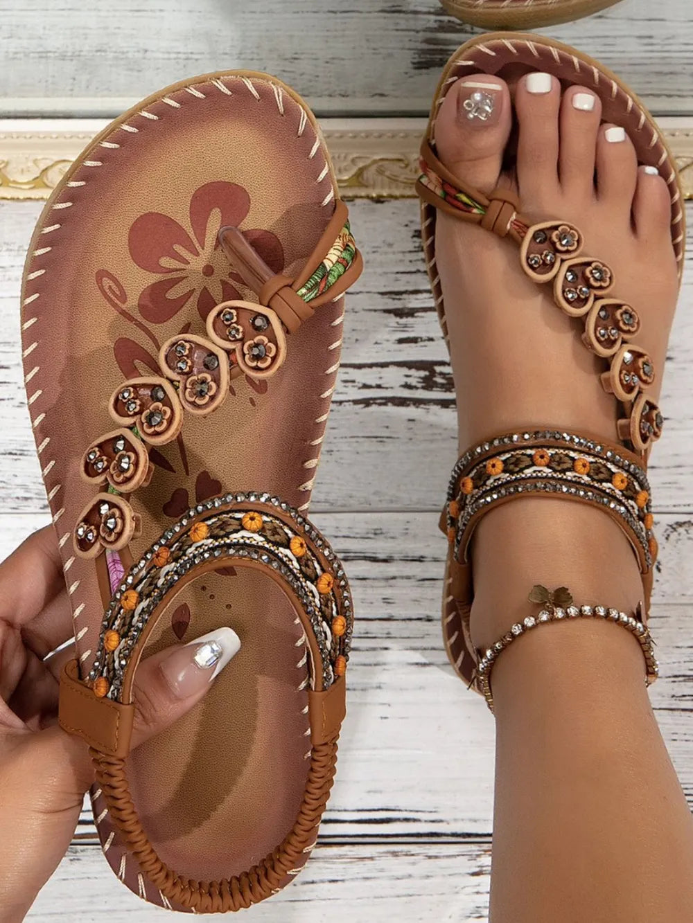 Boho ethnic style sandles