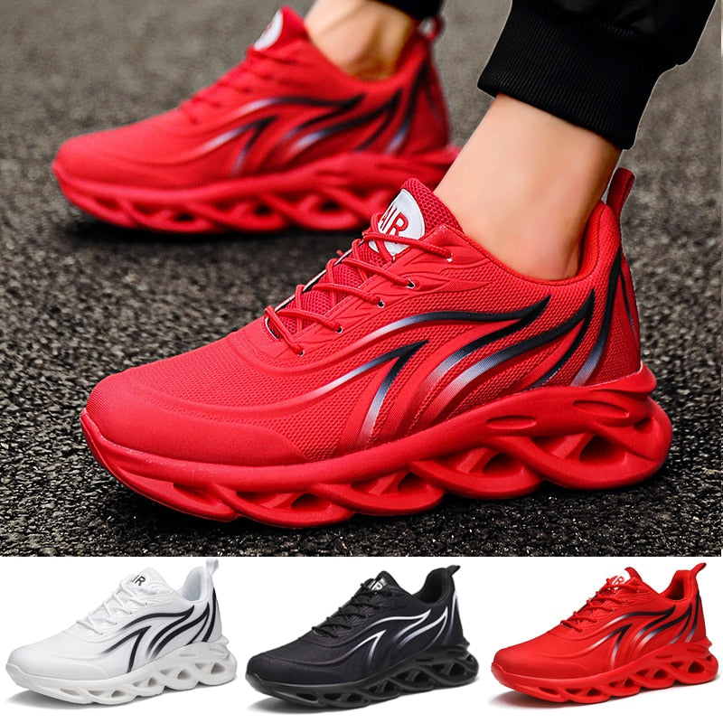 Mens flame print sneakers