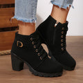Ladies chunky heel boot