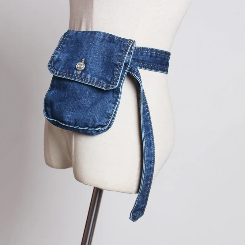 Denim Pocket Wide Belt
