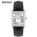 SANDA Square Roman Numerals Quartz Watch