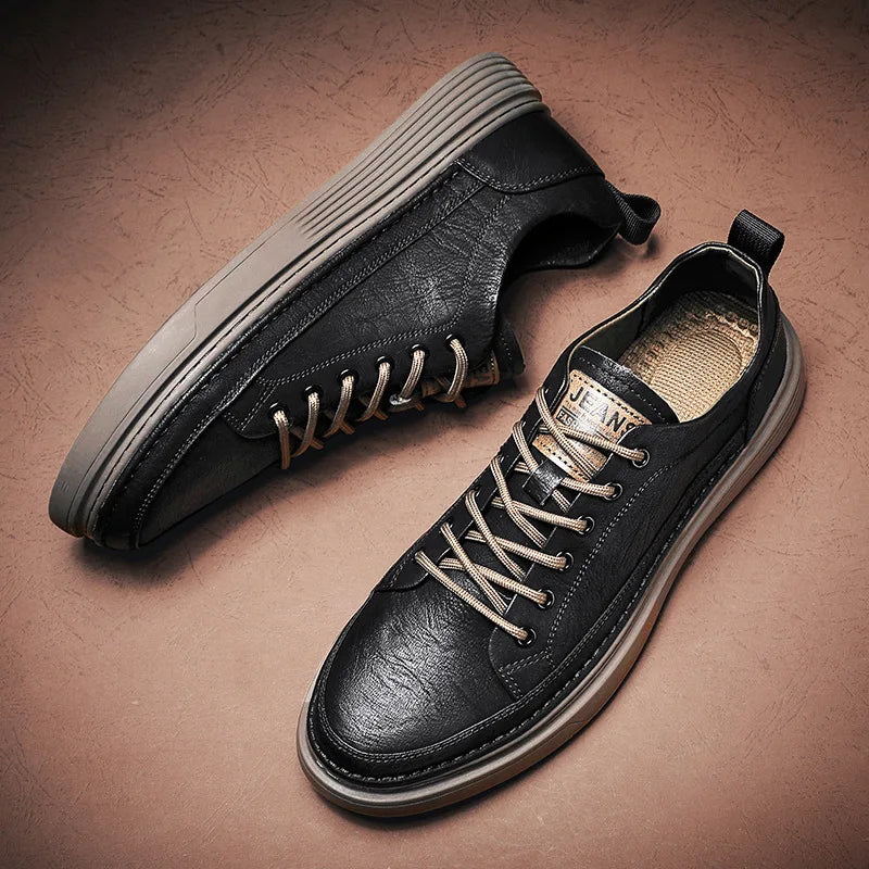 Mens casual leather shoes