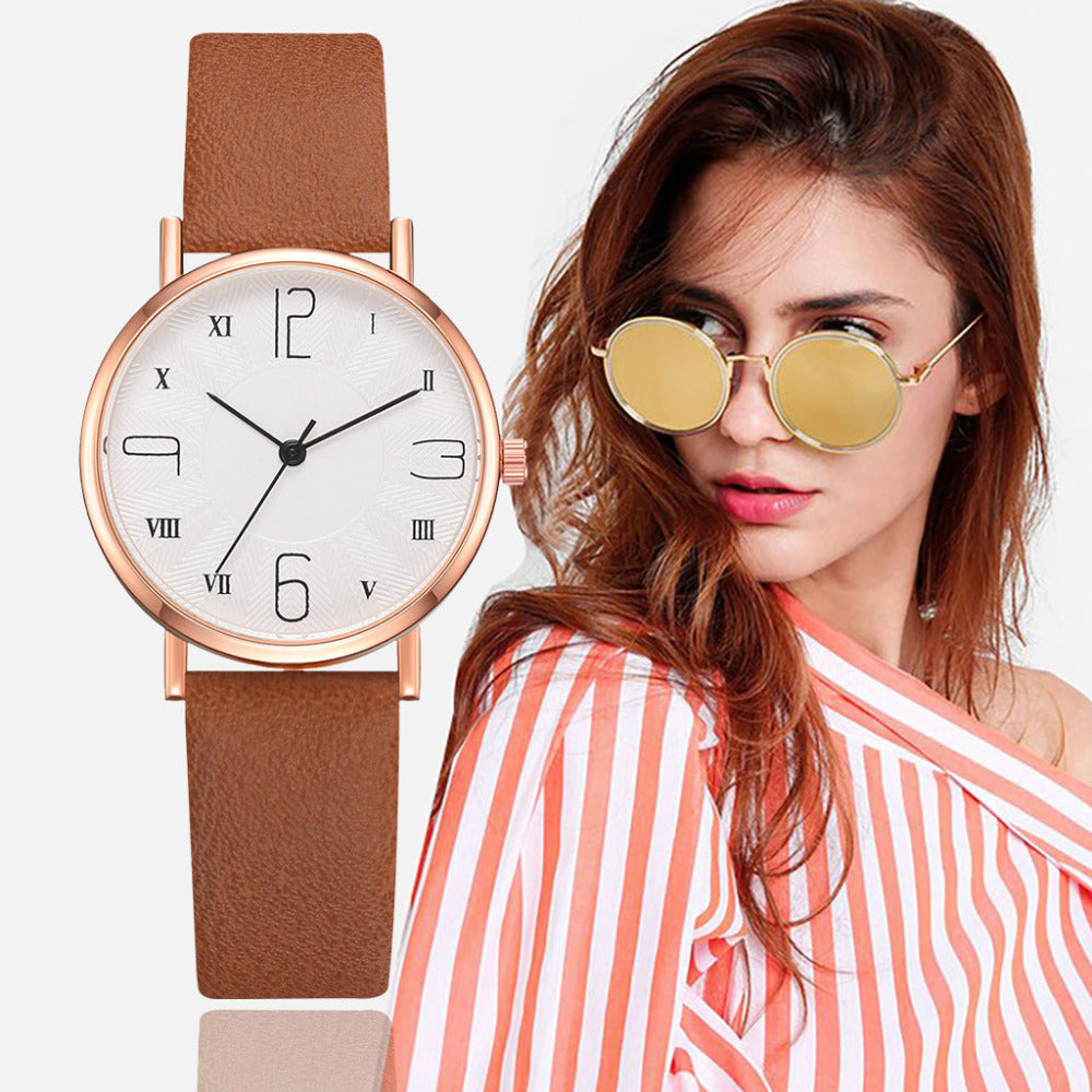 Luxury Fashion Leather Strap Watch
