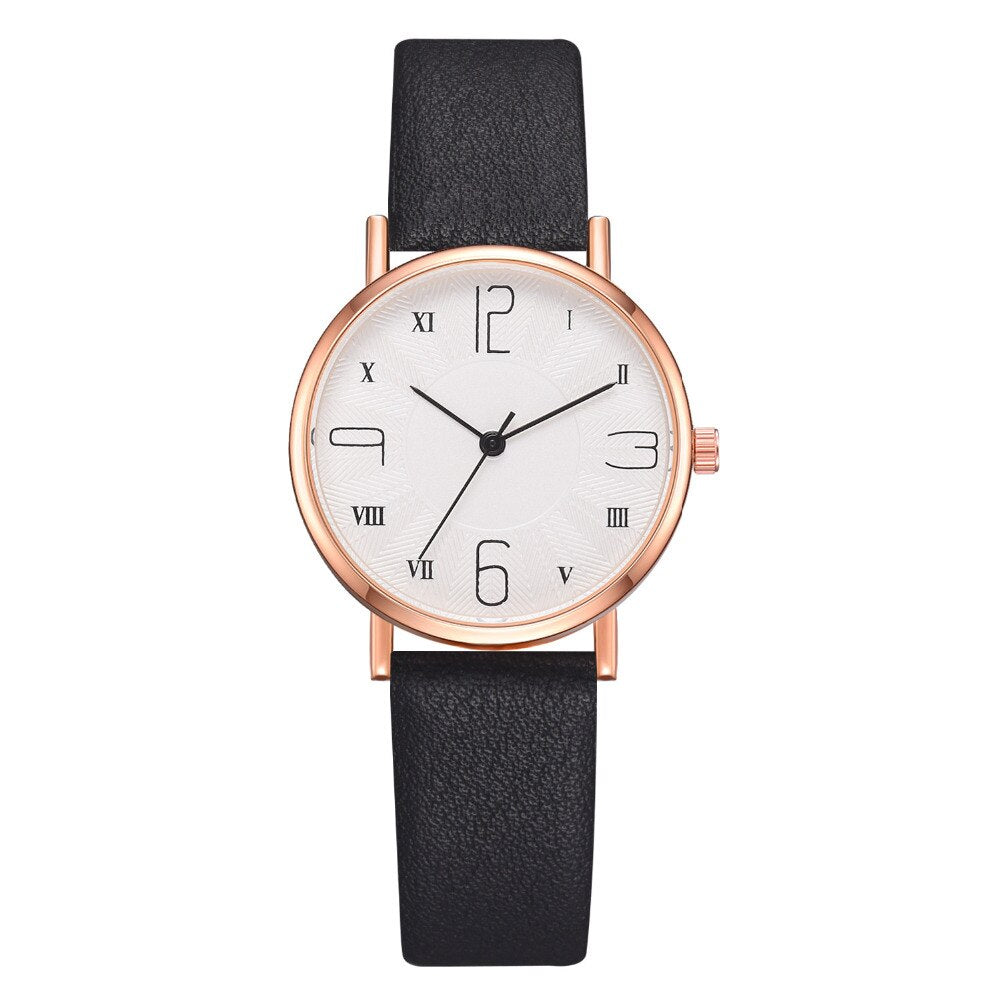 Luxury Fashion Leather Strap Watch