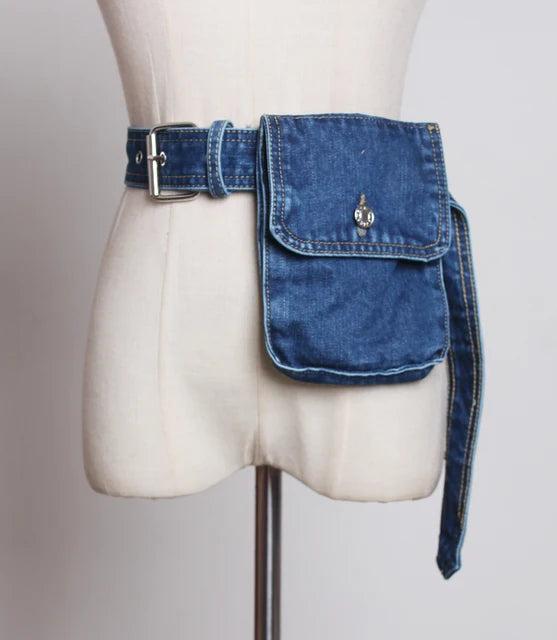 Denim Pocket Wide Belt