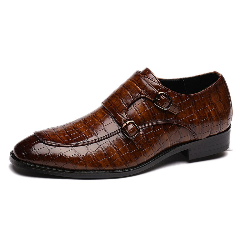Classic Crocodile Pattern Mens Designer Shoes
