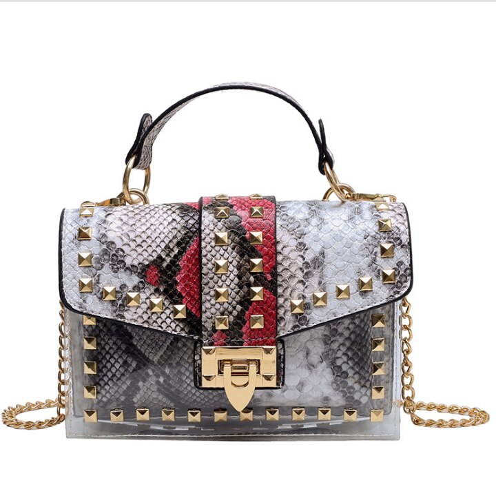 Chain & studded handbag