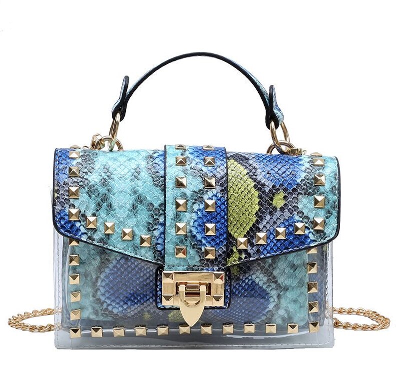 Chain & studded handbag