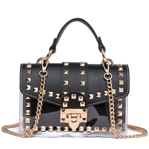 Chain & studded handbag