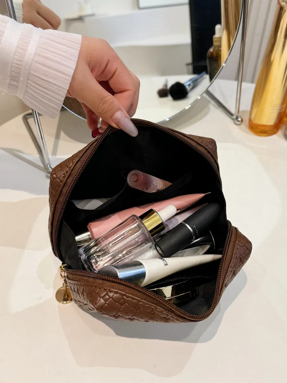 Leather Woven Clutch