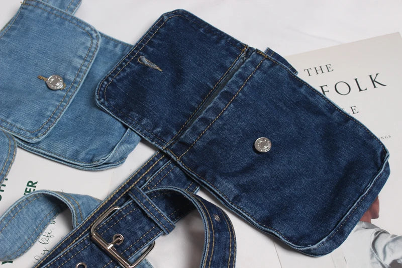 Denim Pocket Wide Belt