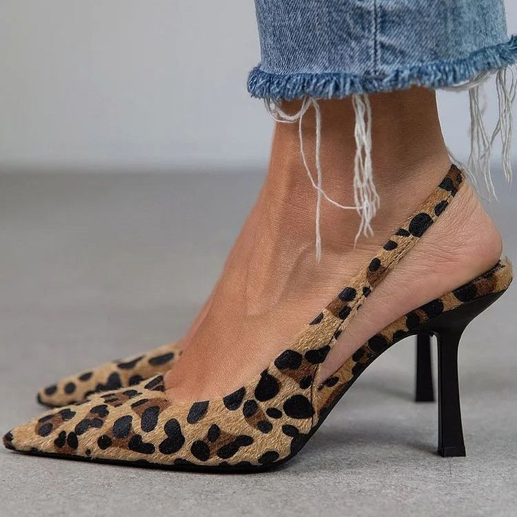 High-Heeled Pointed-Toe