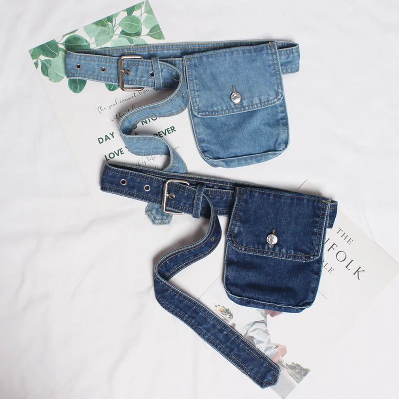 Denim Pocket Wide Belt