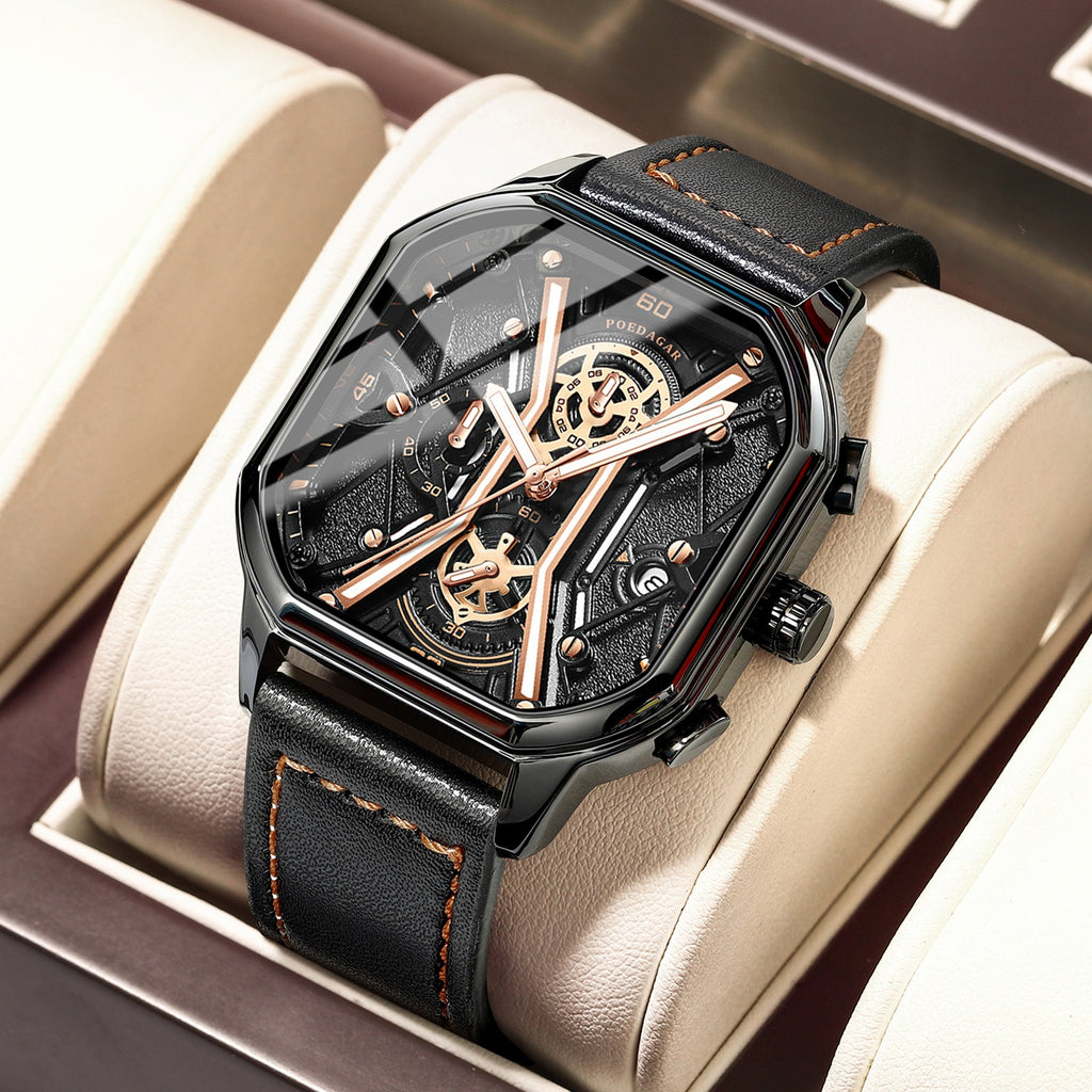 POEDAGAR Mens Luxury Wristwatch