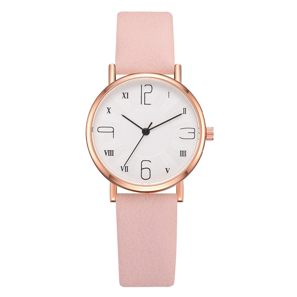 Luxury Fashion Leather Strap Watch