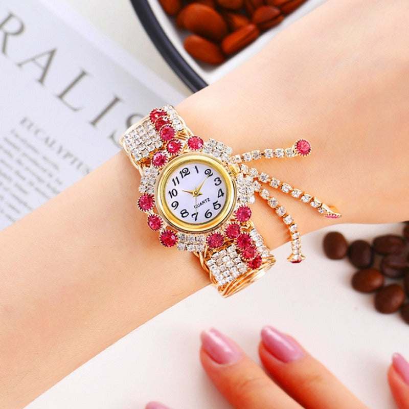 Ladies diamond alloy fashion watch
