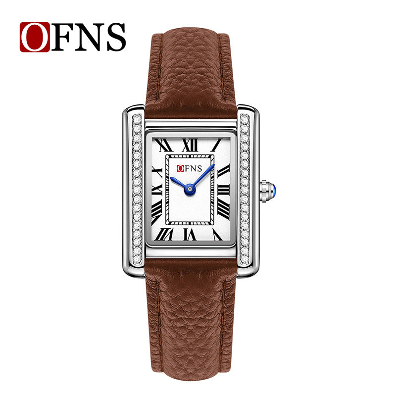 SANDA Square Roman Numerals Quartz Watch