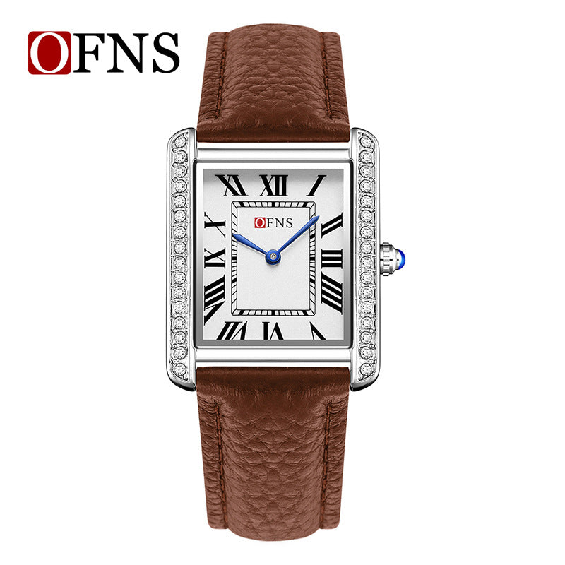 SANDA Square Roman Numerals Quartz Watch