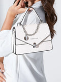 Chain Leather Detachable Shoulder Strap Handbag
