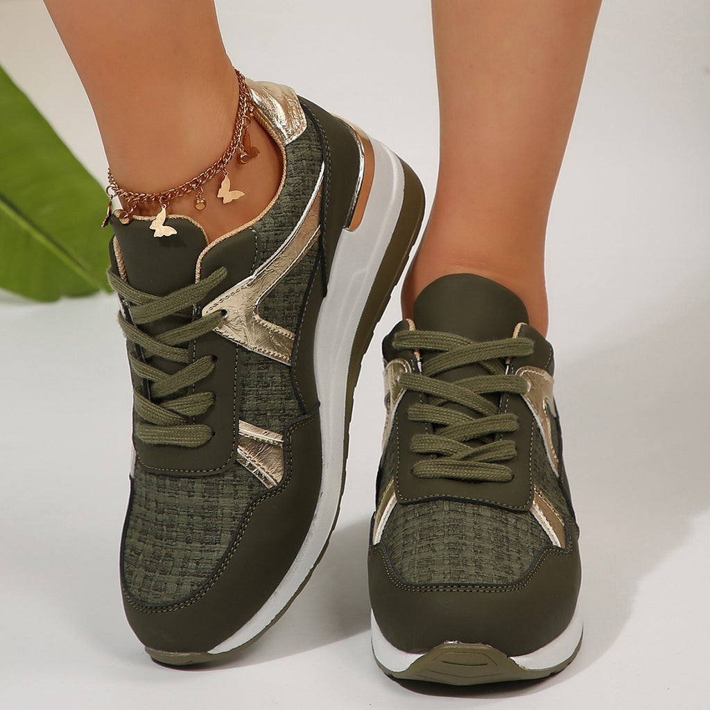 Round Toe Retro Sneakers