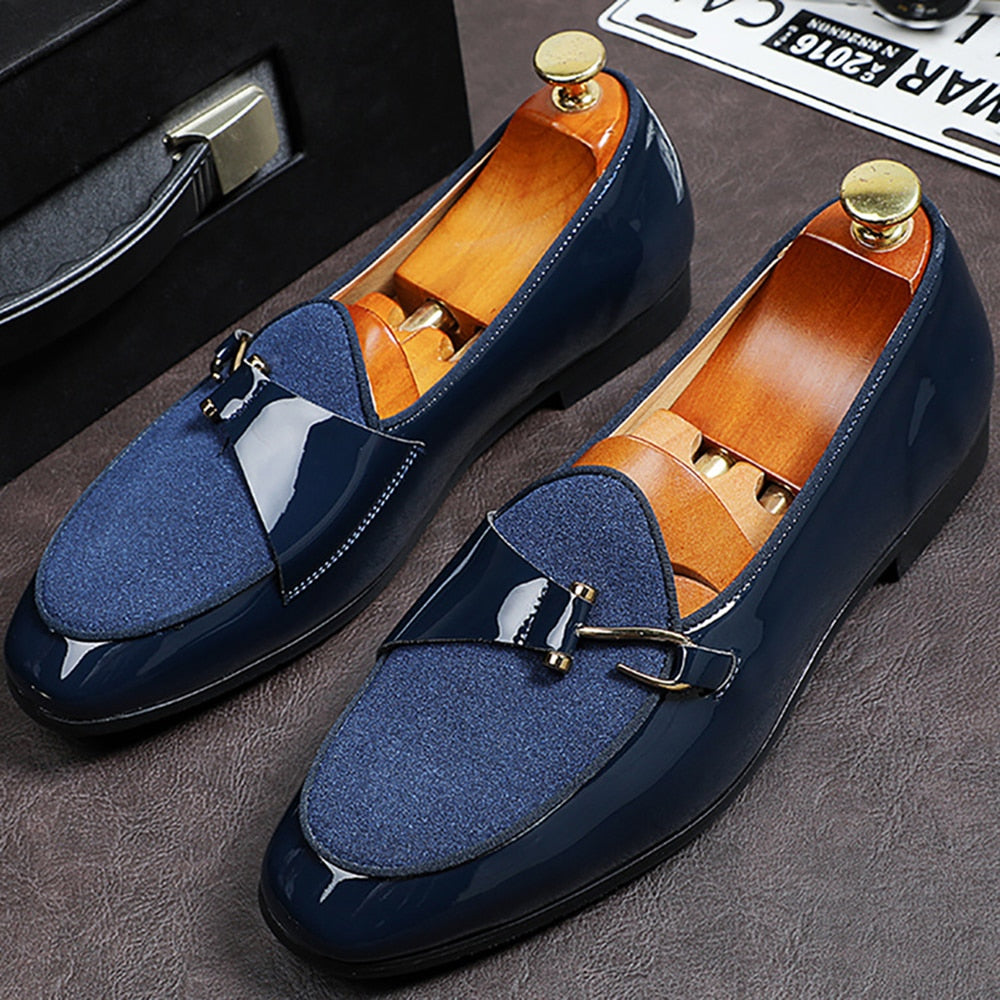Men's fashionable suede & hook loafers