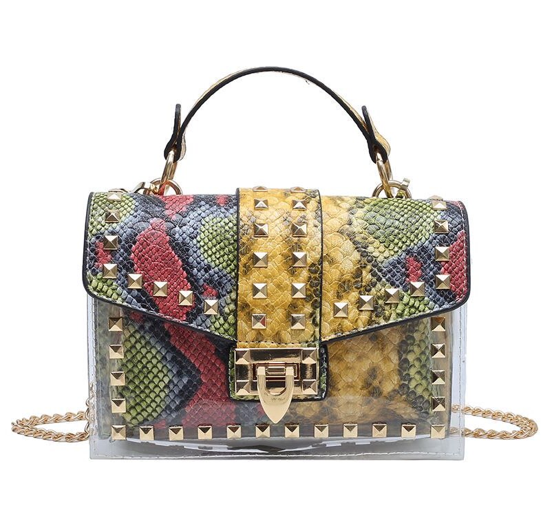 Chain & studded handbag