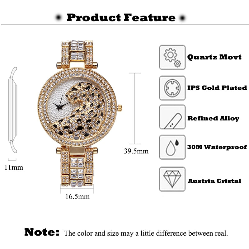MISSFOX V227 Women's Leopard Quartz Watch