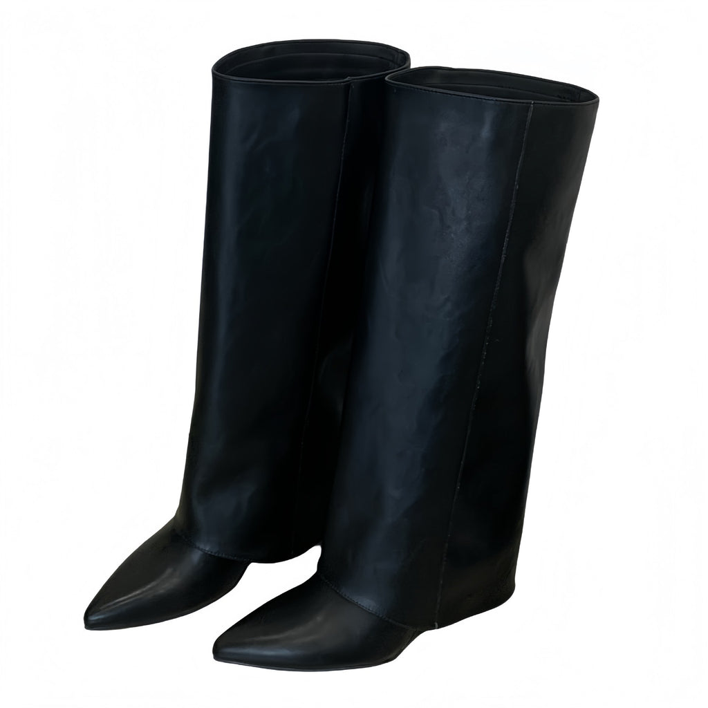 Elegant Flat Mid-Heel Boot