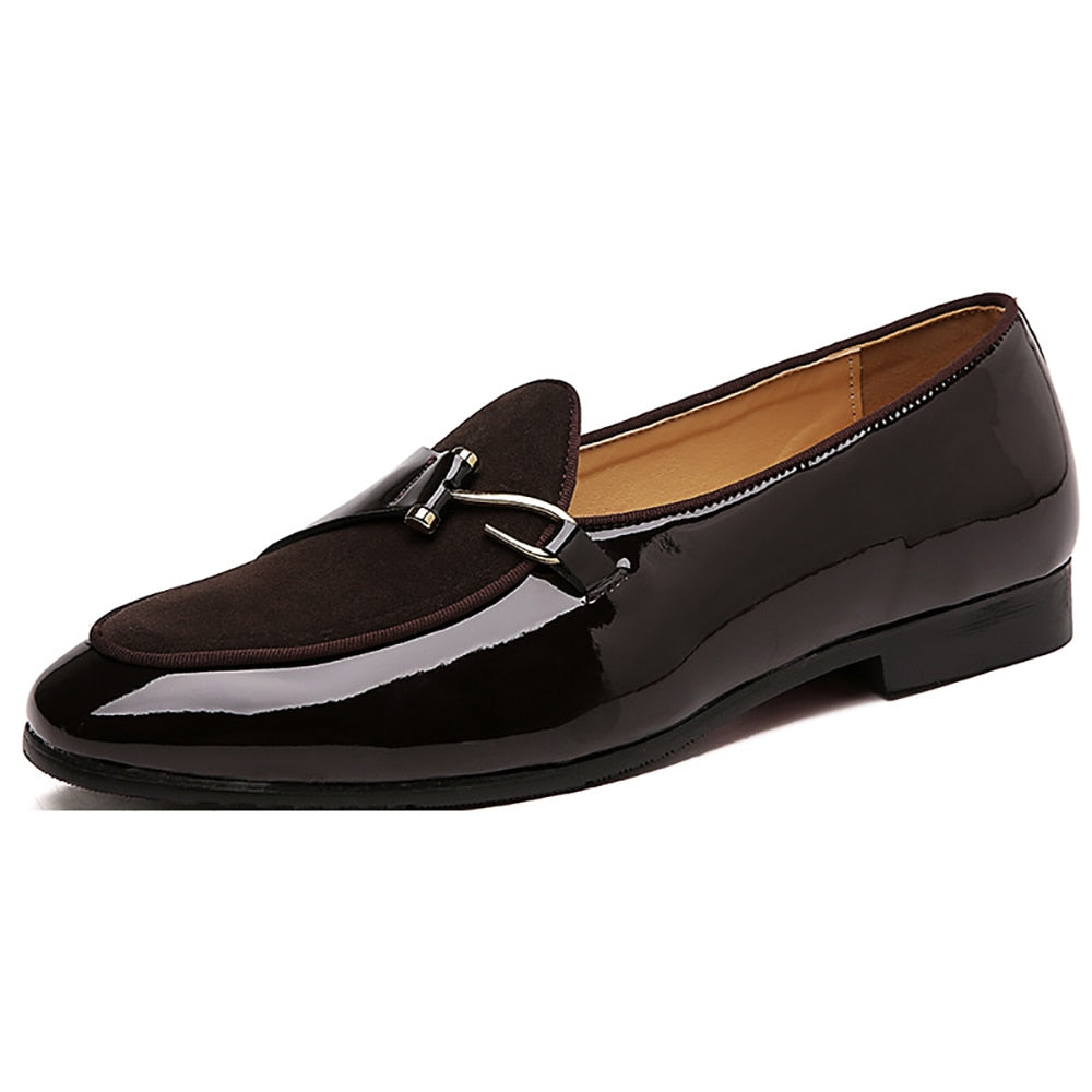 Men's fashionable suede & hook loafers