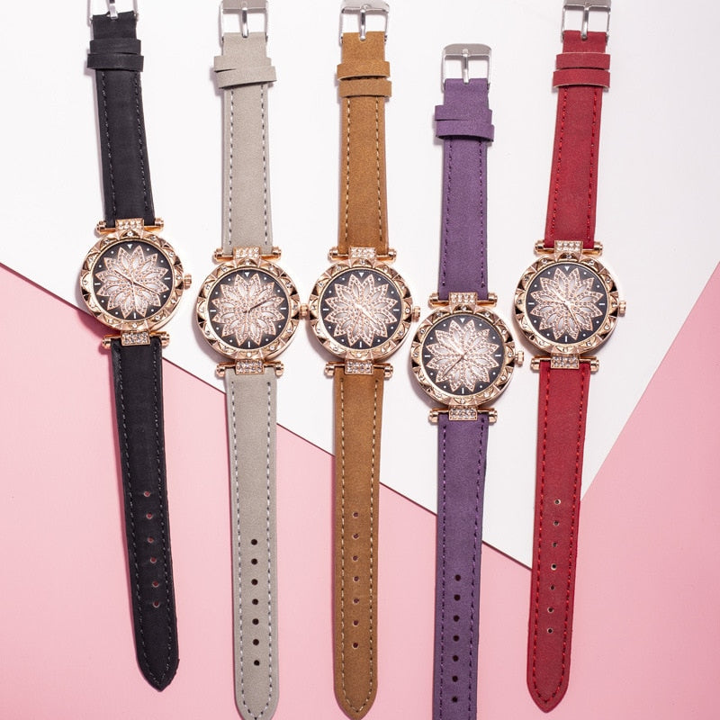 Leather Strap & bracelet set Watch