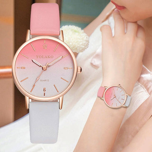 Brand Leather Quartz Watch