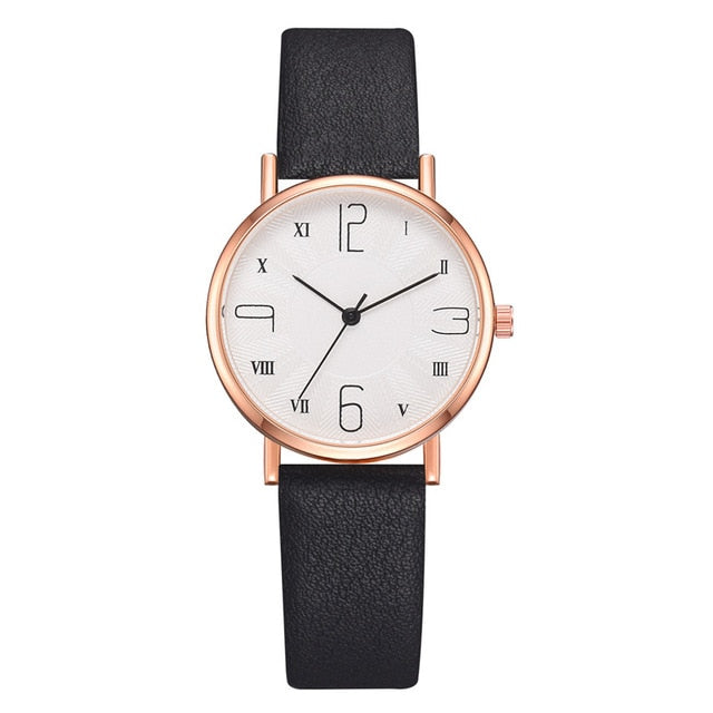 Luxury Fashion Leather Strap Watch