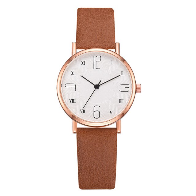 Luxury Fashion Leather Strap Watch