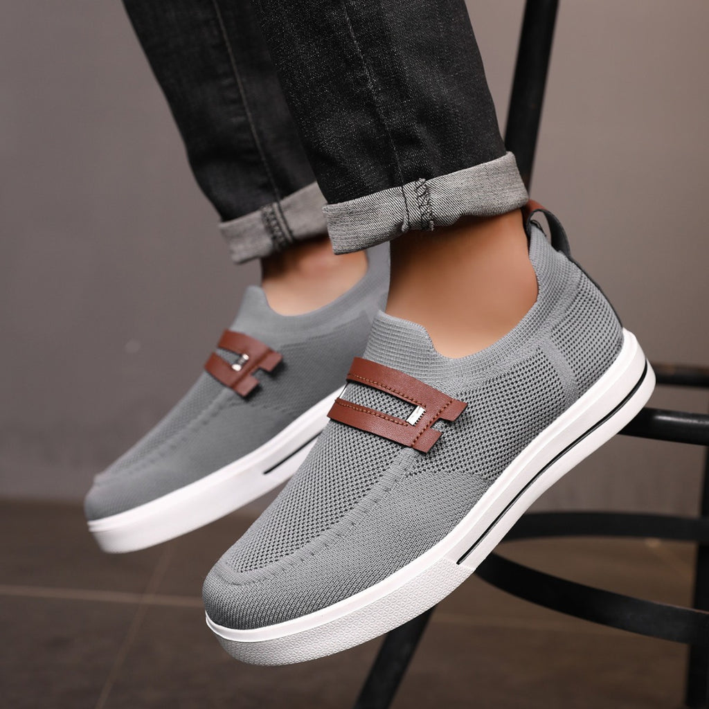 Soft elastic mesh mens shoes