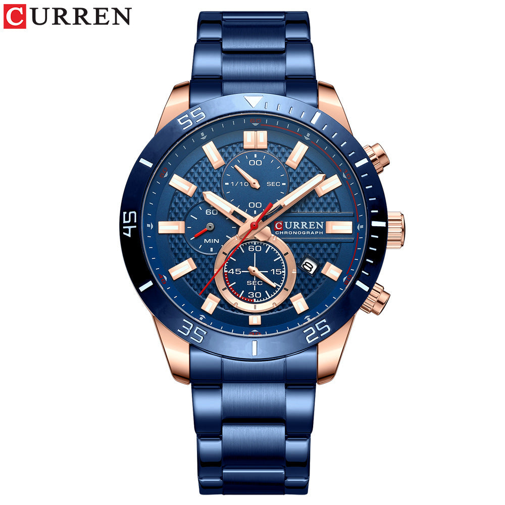 Men's luxury calendar watch