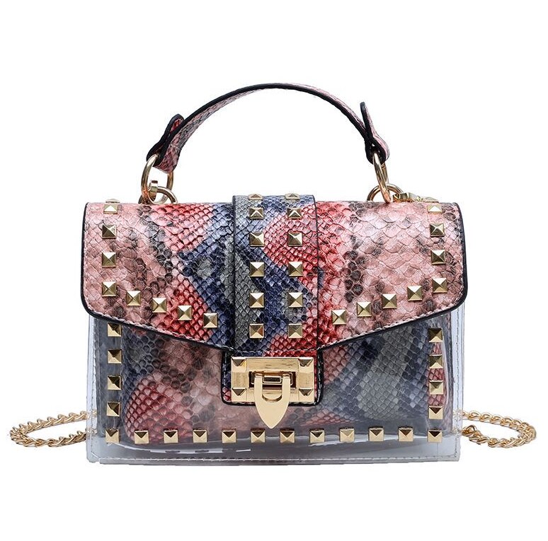 Chain & studded handbag