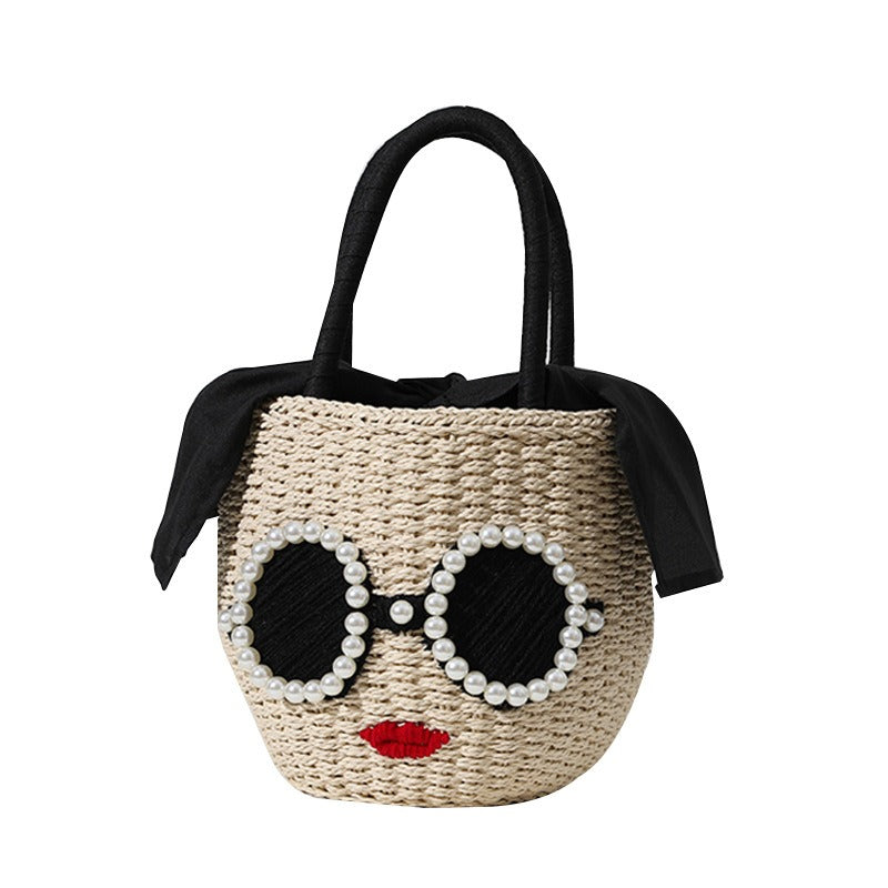 Cute rattan woven handbag
