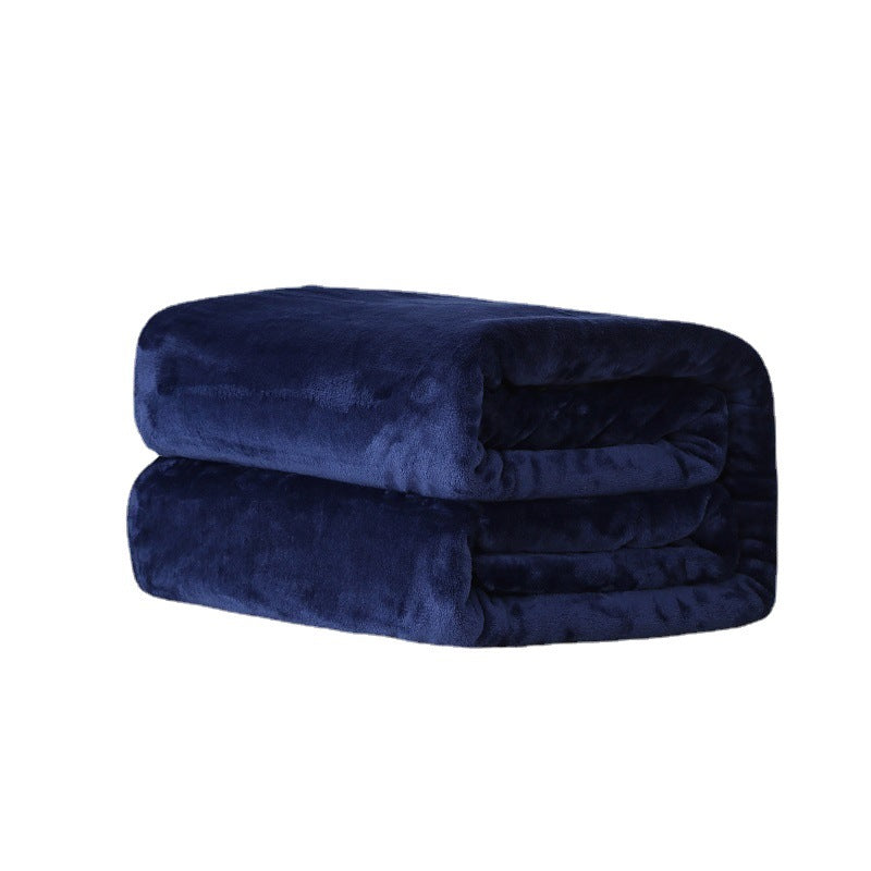 Single layer coral fleece blanket