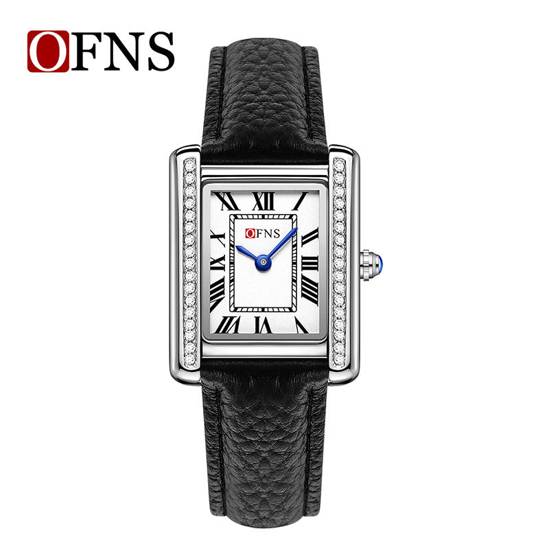 SANDA Square Roman Numerals Quartz Watch