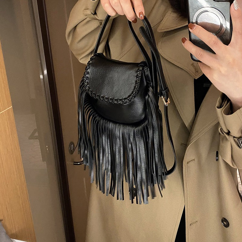 Stylish Tassel Shoulder Handbag