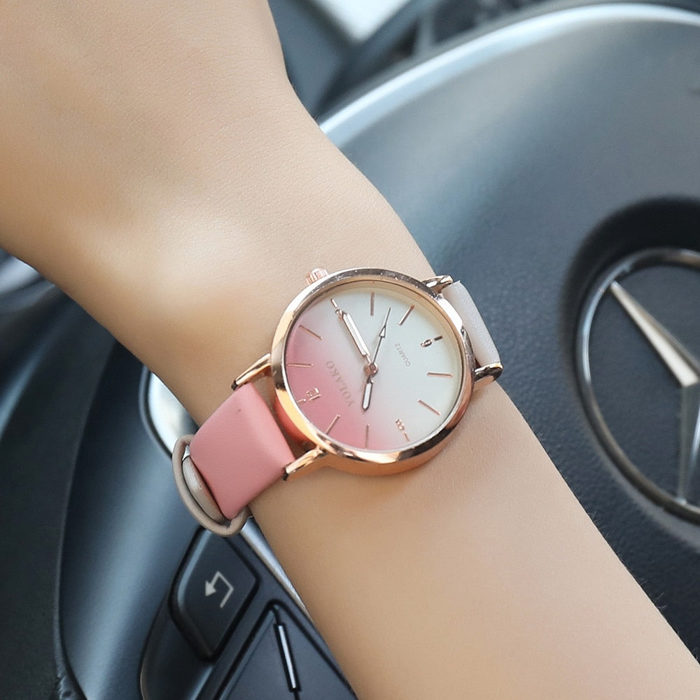 Brand Leather Quartz Watch