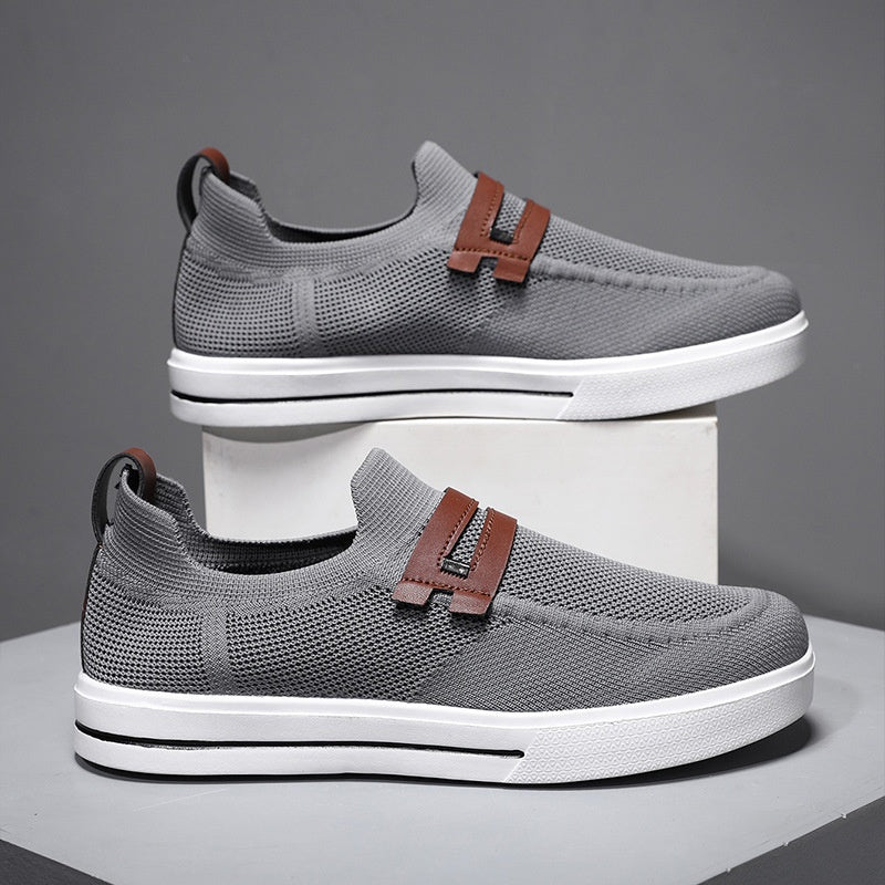 Soft elastic mesh mens shoes