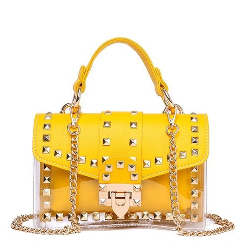 Chain & studded handbag