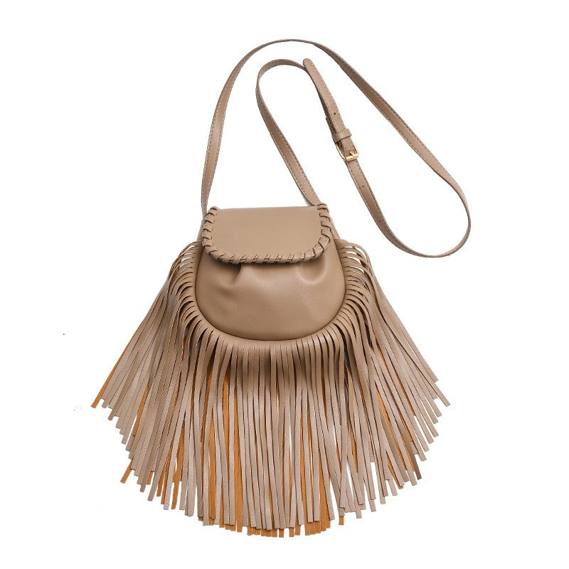 Stylish Tassel Shoulder Handbag