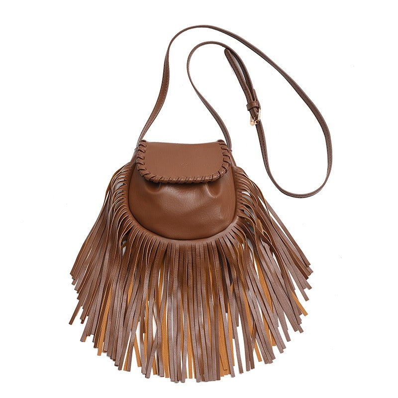 Stylish Tassel Shoulder Handbag