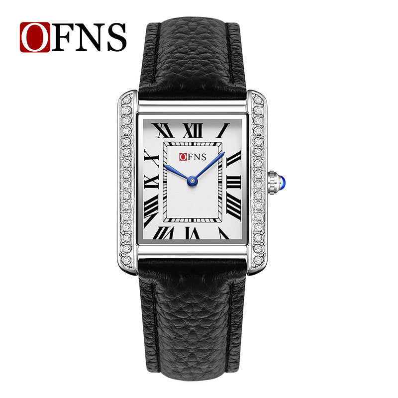 SANDA Square Roman Numerals Quartz Watch