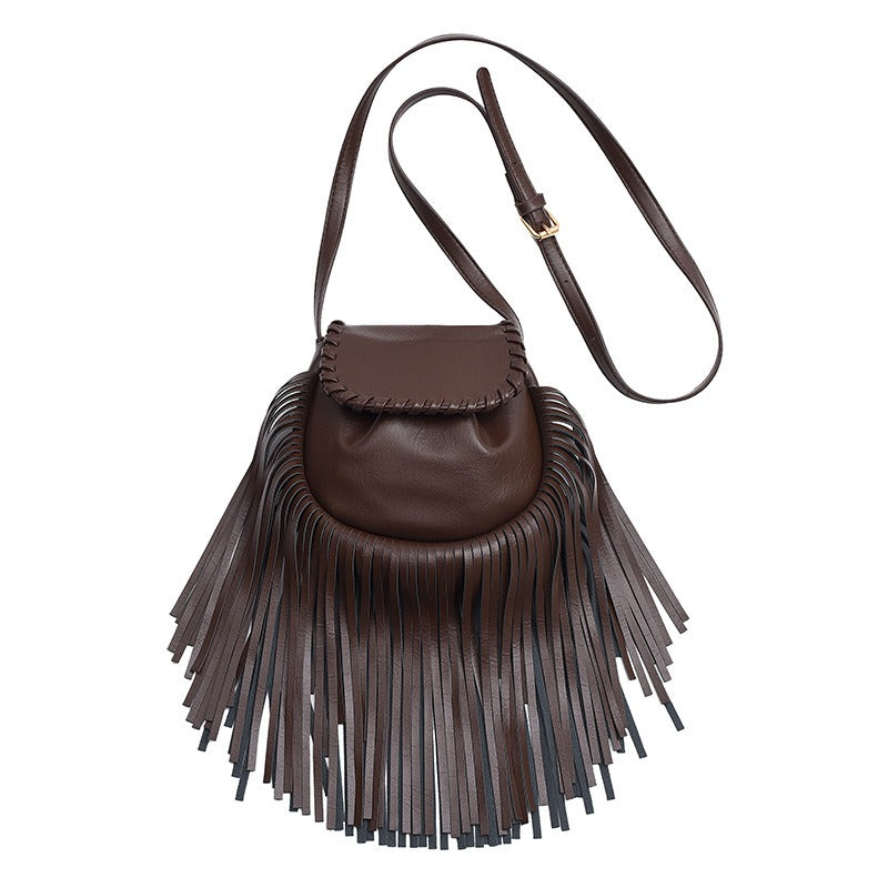 Stylish Tassel Shoulder Handbag