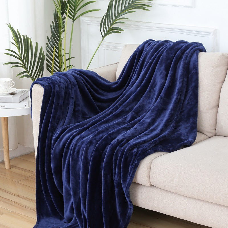 Single layer coral fleece blanket