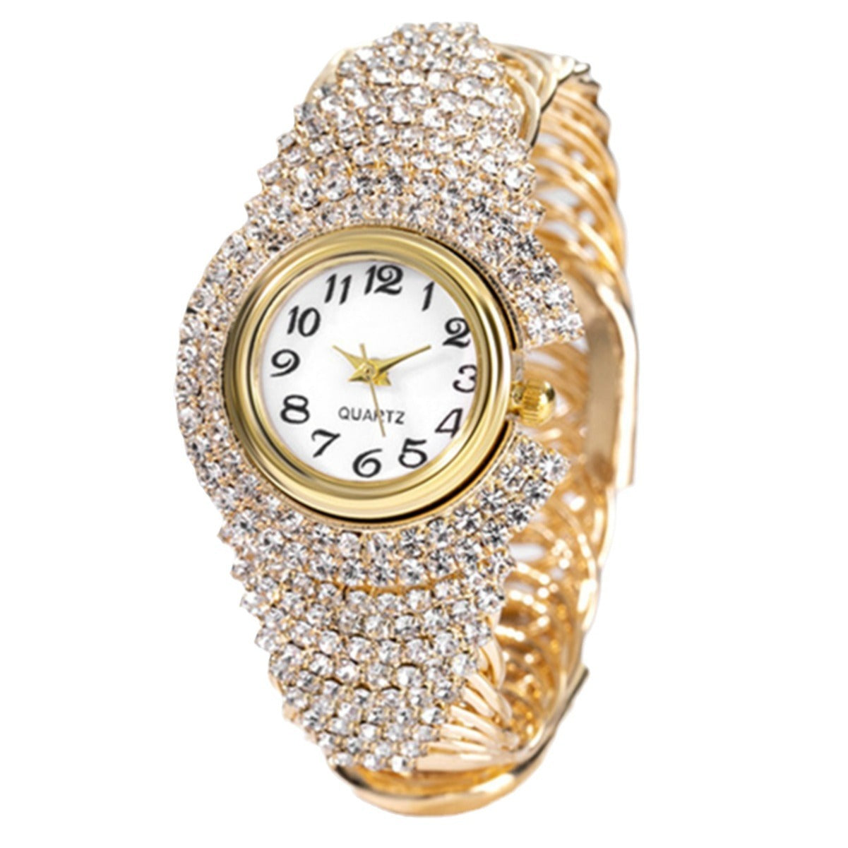 Diamond quartz watch & earing + necklace set
